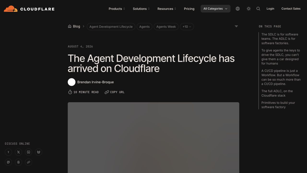 Статья Cloudflare об Agent Development Lifecycle