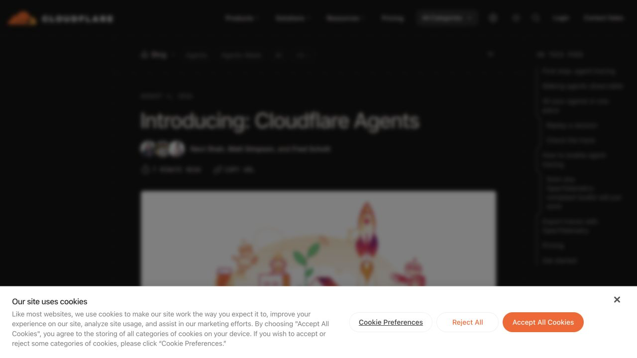 Страница Cloudflare Agents с анонсом наблюдаемости и трассировок