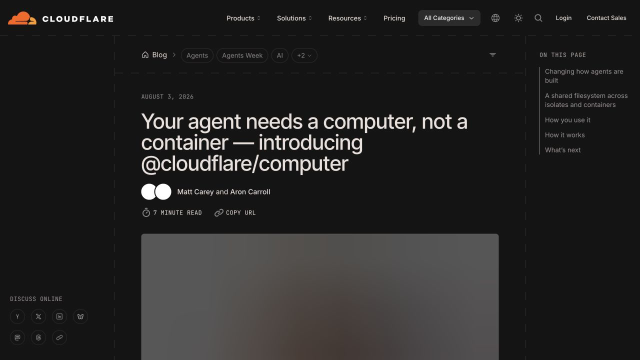 Анонс пакета cloudflare computer