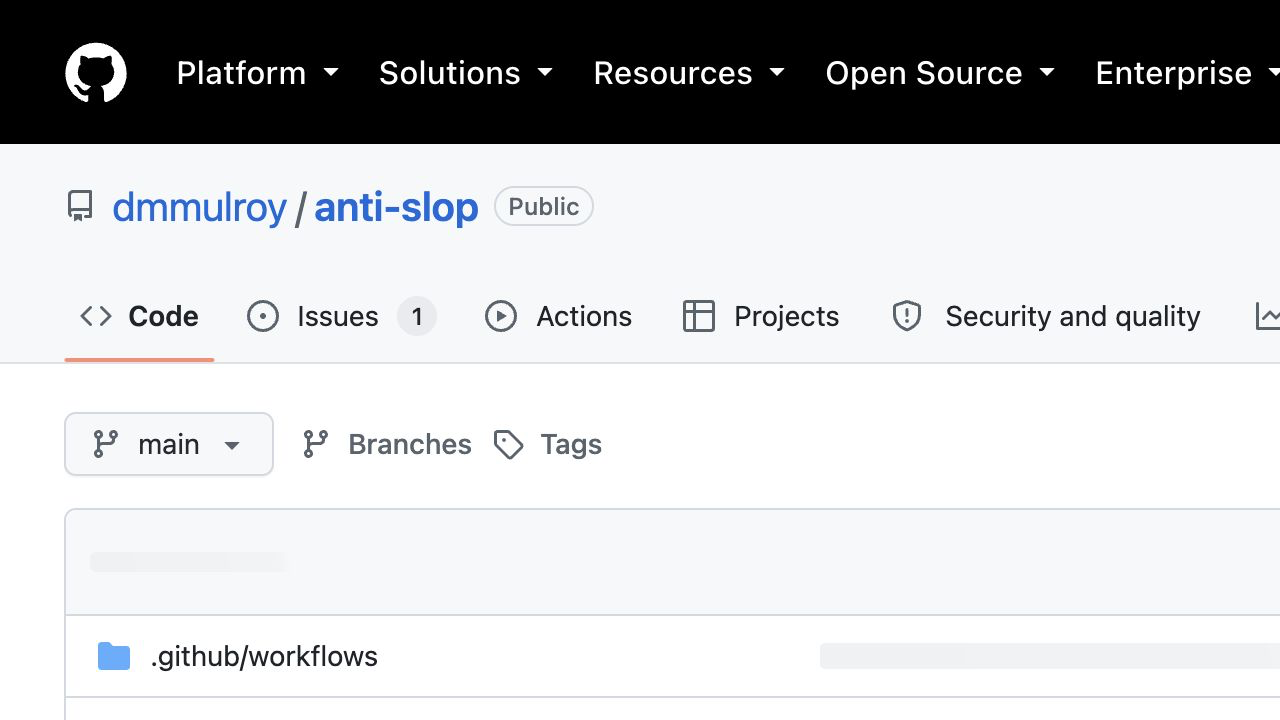 GitHub репозиторий anti-slop